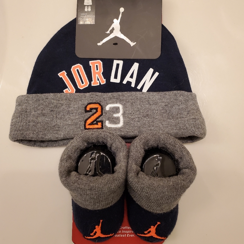 Nike Jordan 23 beanie hat and booties socks